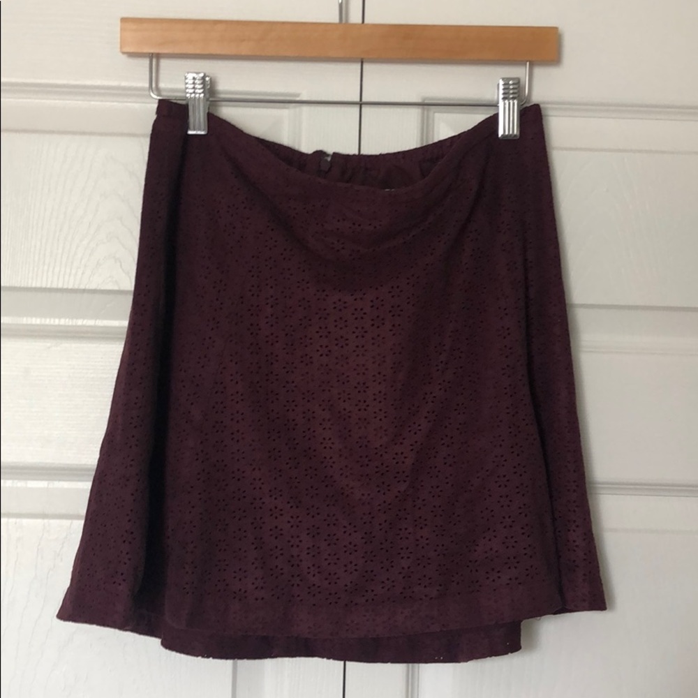 Burgundy skater skirt